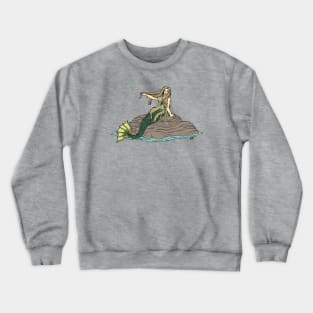 Mermaid on Rocks Crewneck Sweatshirt